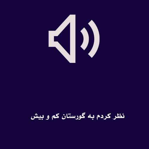نظر کردم به گورستان کم و بیش بدیدم حال ثروتمند و درویش