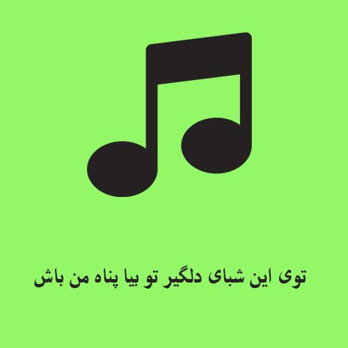 توی این شبای دلگیر تو بیا پناه من باش
