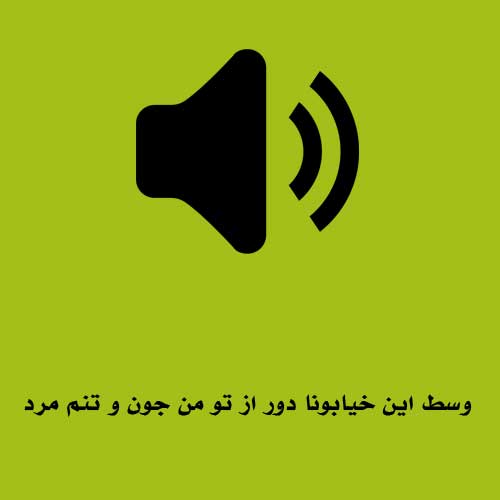 وسط این خیابونا دور از تو من جون و تنم مرد